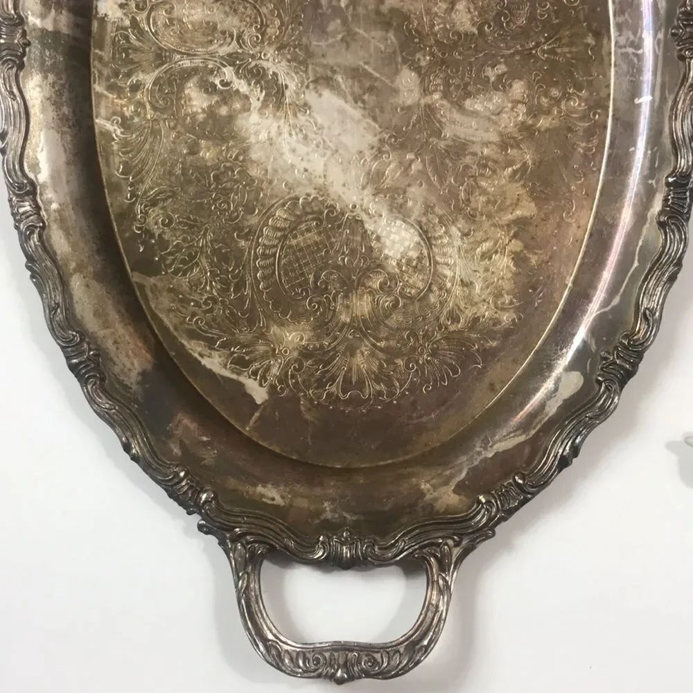 F.P ROGERS SILVER TRAY SERVICE VINTAGE - Picture 3 of 13
